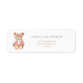 Teddy Bear Boy Classic Baby Shower Address (Vorne)