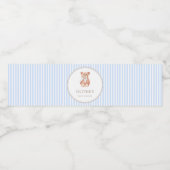 Teddy Bear Boy Classic Baby Shower Party Wasserflaschenetikett (Einzelnes Label)