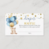 Teddy Bear Boy Diaper Raffekarte Begleitkarte (Vorderseite)