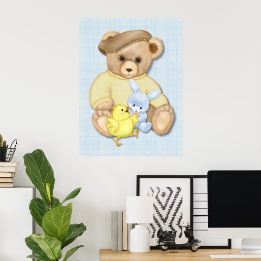 Teddy Bear Boy Kinderzimmer Fun Poster (Heimbüro)