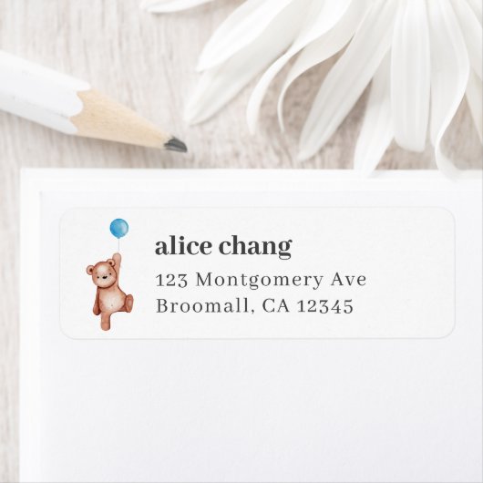 Teddy Bear Boy Rücksendeadresse (Insitu)