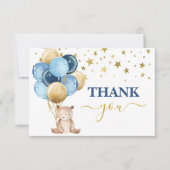 Teddy Bear Boy vielen Dank Mitteilungskarte (Vorderseite)