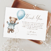 Teddy Bear Boys Babydusche Dankeskarte