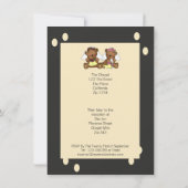 Teddy Bear Brides Wedding Einladung (Rückseite)