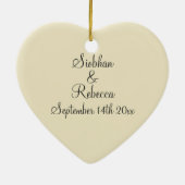 Teddy Bear Brides Wedding Keramik Ornament (Hinten)