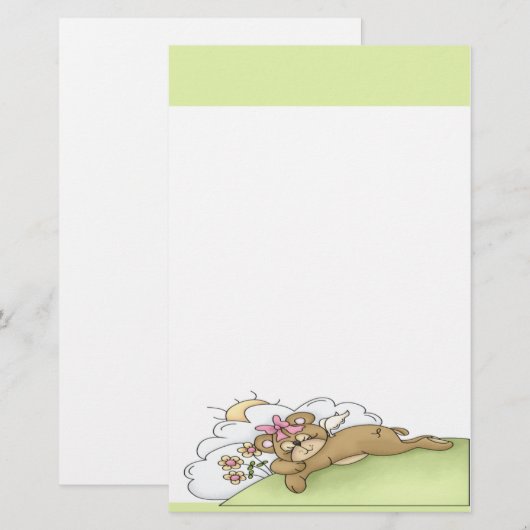 Teddy Bear Briefpapier (Vorne/Hinten)