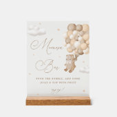 Teddy Bear Brown Babydusche Mimosa Bar Acrylschild (Vorderseite)