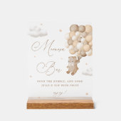 Teddy Bear Brown Babydusche Mimosa Bar Acrylschild (Vorderseite)