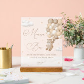 Teddy Bear Brown Babydusche Mimosa Bar Acrylschild (Hochzeit)