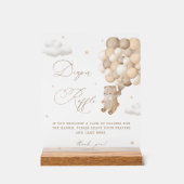 Teddy Bear Brown Babydusche Windelwindeln Acrylschild (Vorderseite)