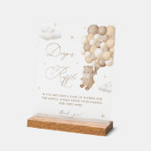 Teddy Bear Brown Babydusche Windelwindeln Acrylschild (Winkel)