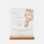 Teddy Bear Brown Babydusche Windelwindeln Acrylschild (Vorderseite)