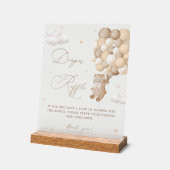 Teddy Bear Brown Babydusche Windelwindeln Acrylschild (Winkel)