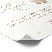 Teddy Bear Brown Babydusche Windelwindeln Poster (Ecke)