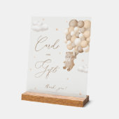 Teddy Bear Brown Babyduschkarten & Geschenke Acrylschild (Winkel)