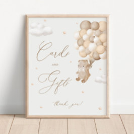 Teddy Bear Brown Babyduschkarten & Geschenke Poster