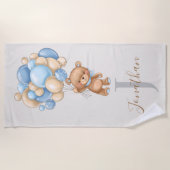 Teddy Bear Brown Ballown Strandtuch für Kinder (Vorderseite)