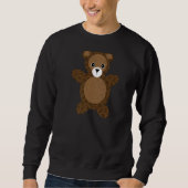 Teddy Bear Brown Damask Sweatshirt (Vorderseite)