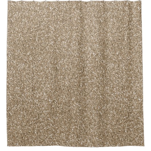 Teddy Bear Brown Gold Glitzer         Duschvorhang (Vorderseite)