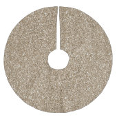 Teddy Bear Brown Gold Glitzer Polyester Weihnachtsbaumdecke (Vorderseite)