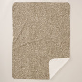 Teddy Bear Brown Gold Glitzer Sherpadecke (Vorderseite)