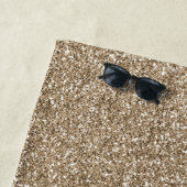 Teddy Bear Brown Gold Glitzer Strandtuch (Beispiel)