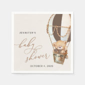 Teddy Bear, Brown Hot Air Ballon, Babydusche Serviette (Vorderseite)