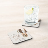 Teddy Bear, Brown Hot Air Ballon, erster Geburtsta Getränkeuntersetzer (Rechte Seite)