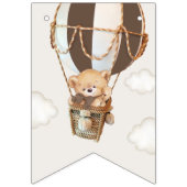Teddy Bear, Brown Hot Air Ballon, erster Geburtsta Wimpelkette (Erste Fahne)