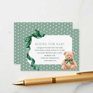 Teddy Bear Bücher für Baby Begleitkarte