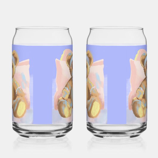 Teddy Bear Can Glass Trinkbehälter Dosenglas (Rechts)