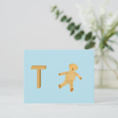 Teddy Bear Card Postkarte (Stehend Vorderseite)