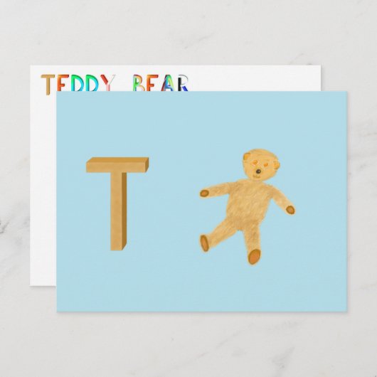Teddy Bear Card Postkarte (Vorne/Hinten)