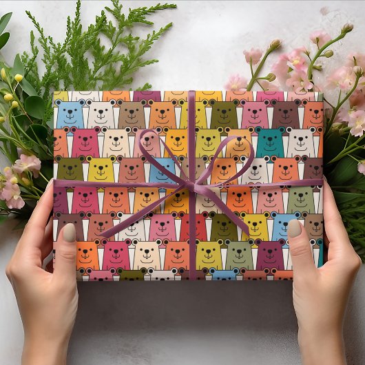 Teddy Bear Cartoon Geschenkpapier