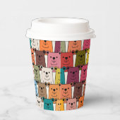 Teddy Bear Cartoon Pappbecher (Rechts)