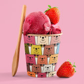 Teddy Bear Cartoon Pappbecher