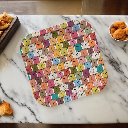 Teddy Bear Cartoon Pappteller