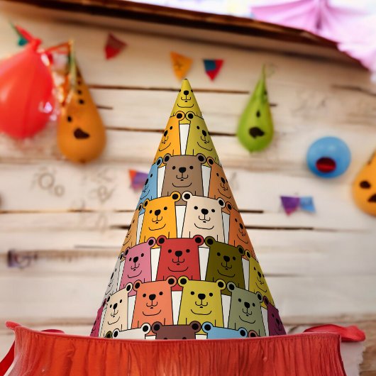 Teddy Bear Cartoon Partyhütchen