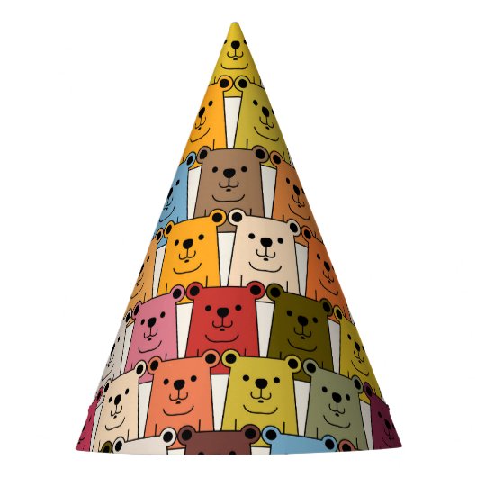 Teddy Bear Cartoon Partyhütchen (Vorderseite)