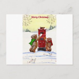 Teddy Bear Christmas Card Feiertagspostkarte