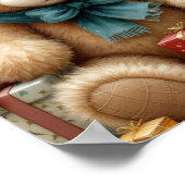 Teddy Bear Christmas Digital Poster (Ecke)