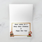 Teddy Bear Christmas Feiertagskarte (Innenseite)