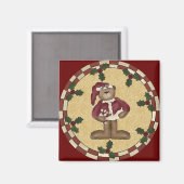 Teddy Bear Christmas Magnet (Vorderseite/Rückseite)