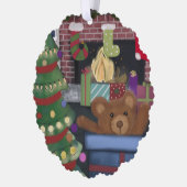 Teddy Bear Christmas Ornament Karte (Links)