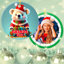 Teddy Bear Christmas Personalisiert Kids Foto