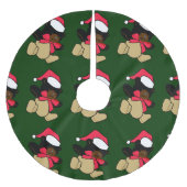 Teddy Bear Christmas Tree Skirt Polyester Weihnachtsbaumdecke (Vorderseite)
