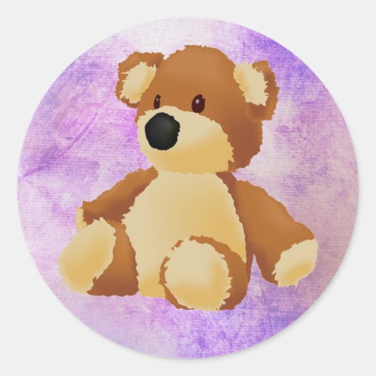 Teddy Bear Circle Sticker (Vorderseite)