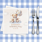 Teddy Bear Cloud – 3rd Birthday Party Decor Serviette