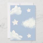 Teddy Bear Cloud 9 Bearly Wait Blue Boy Dusche Einladung (Rückseite)