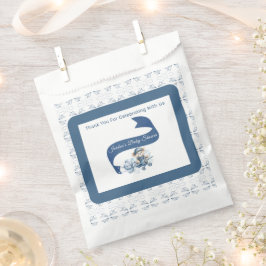 Teddy Bear Co-Pilot Baby Boy Shower Geschenktütchen